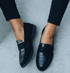 Veloura | Comfortable Black Women's Loafers - Nalani - Fashion Clothing and Decor
