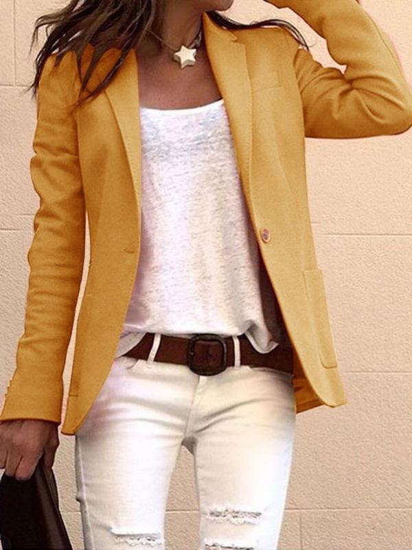 Veloura | Formal women's blazer with lapel collar | Pockets and buttons - Nalani - Fashion Clothing and Decor