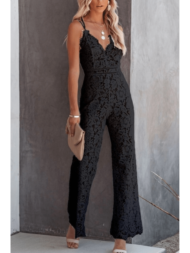 Veloura | Modern jumpsuit with V - neck - Nalani - Fashion Clothing and Decor