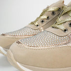 Veloura | Modern lace - up sneakers for women with side zipper | Wedge heel - Nalani - Fashion Clothing and Decor