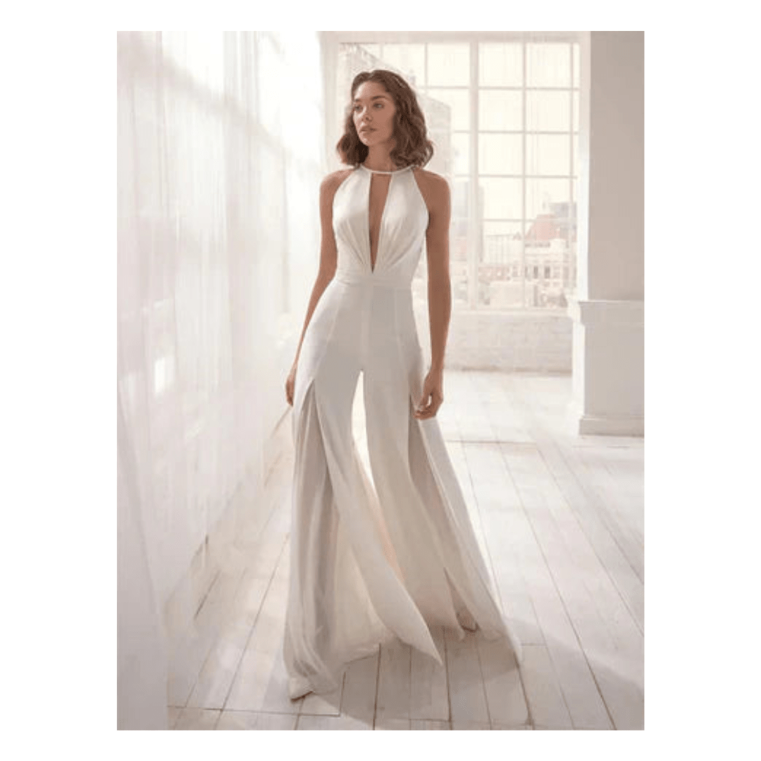 Veloura | Women's Modern Jumpsuit | V - Neck - Nalani - Fashion Clothing and Decor