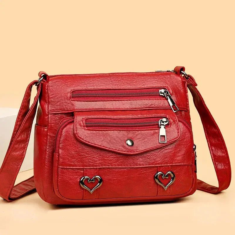 Vintage Women's Shoulder Bag Soft Vegan Leather Crossbody - Nalani - UK Fashion Clothing and Decor