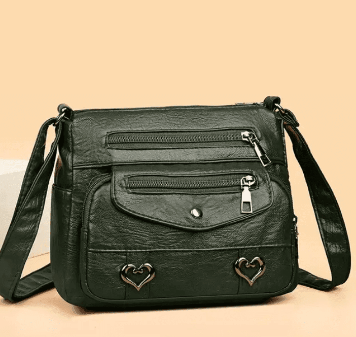 Vintage Women's Shoulder Bag Soft Vegan Leather Crossbody - Nalani - UK Fashion Clothing and Decor