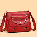 Vintage Women's Shoulder Bag Soft Vegan Leather Crossbody - Nalani - UK Fashion Clothing and Decor