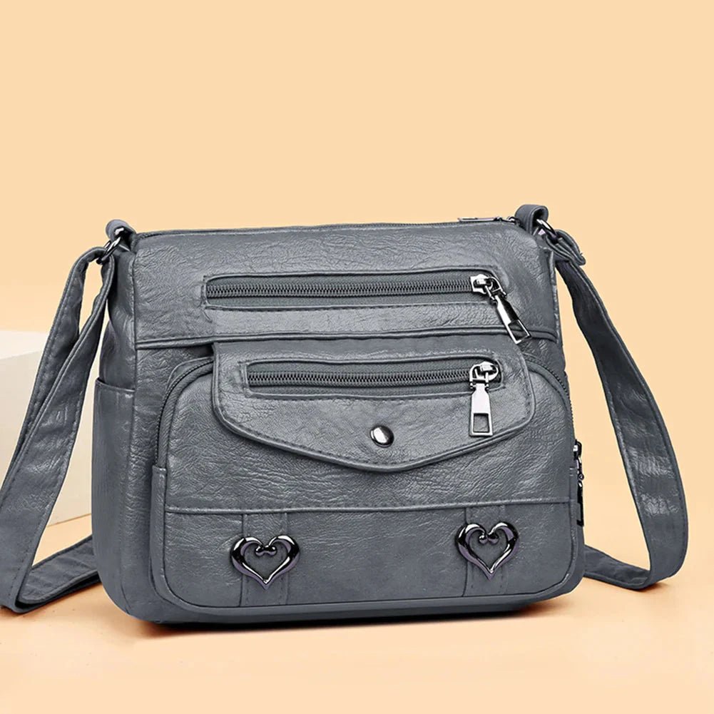 Vintage Women's Shoulder Bag Soft Vegan Leather Crossbody - Nalani - UK Fashion Clothing and Decor