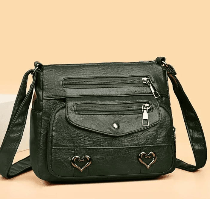 Vintage Women's Shoulder Bag Soft Vegan Leather Crossbody - Nalani - UK Fashion Clothing and Decor