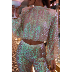 Virelle | Women's Evening Sequin Two - Piece Set | Casual - Nalani - Fashion Clothing and Decor