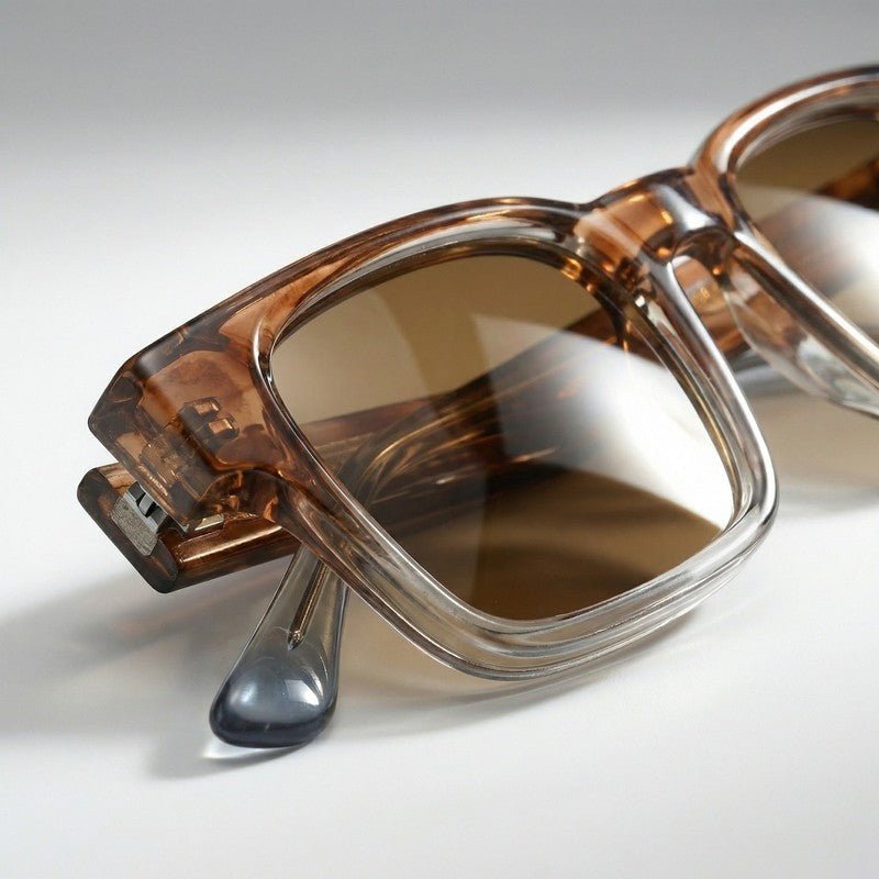 Virello Square Retro Polarized Sunglasses UV400 Lenses Acetate Frames - Nalani - Fashion Clothing and Decor