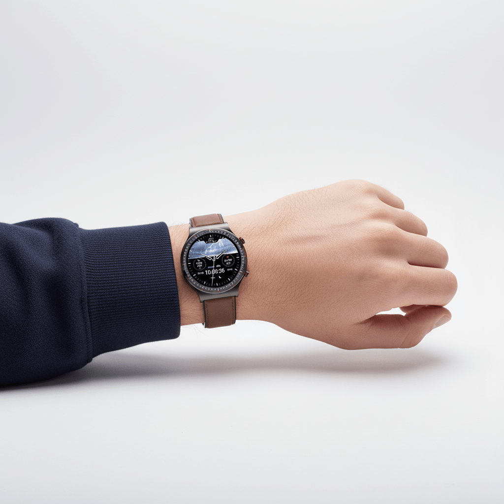 VitalWatch | Round Smartwatch with Advanced Health & Fitness Sensors - Full Touch Heart Rate, Sleep & Activity Tracker for Android & iOS - Nalani - Fashion Clothing and Decor