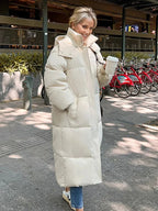 Warm Elegant Long Winter Coat With Hood For Women Chic - Nalani - UK Fashion Clothing and Decor