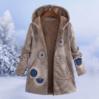 Warm Floral Winter Jacket With Padded Insulation For Cold - Nalani - UK Fashion Clothing and Decor