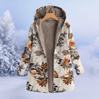Warm Floral Winter Jacket With Padded Insulation For Cold - Nalani - UK Fashion Clothing and Decor