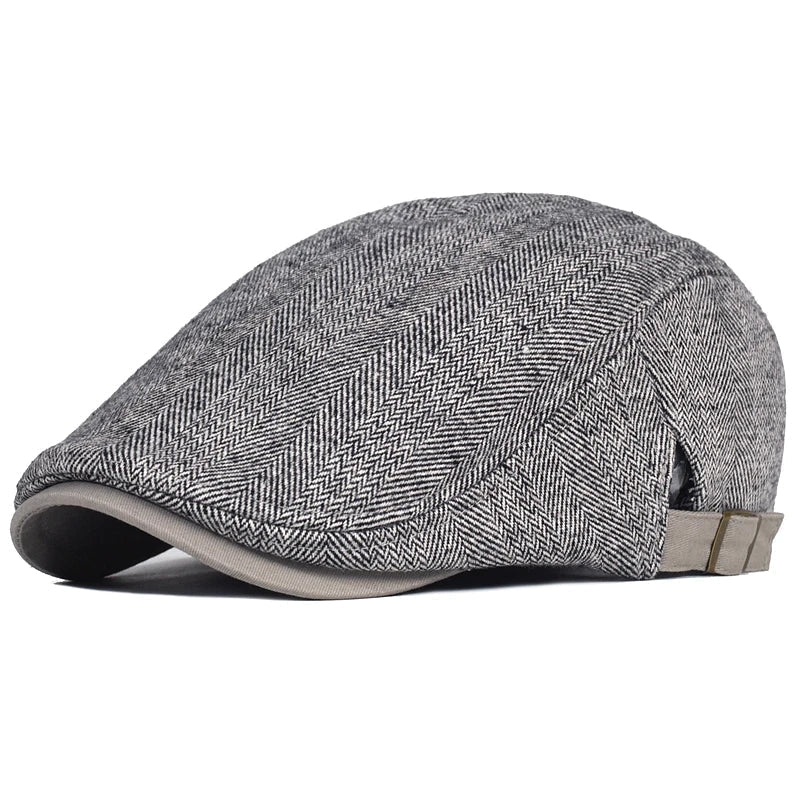 Warm Wool Vintage Striped Beret Gatsby Hat For Winter - Nalani - UK Fashion Clothing and Decor