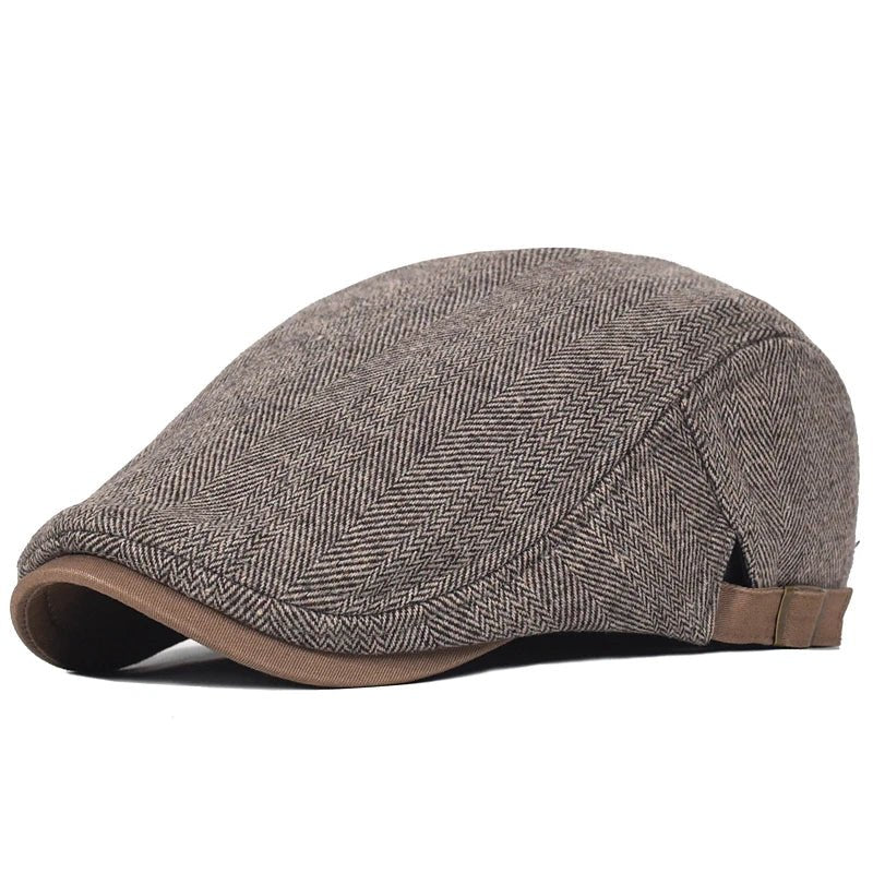 Warm Wool Vintage Striped Beret Gatsby Hat For Winter - Nalani - UK Fashion Clothing and Decor