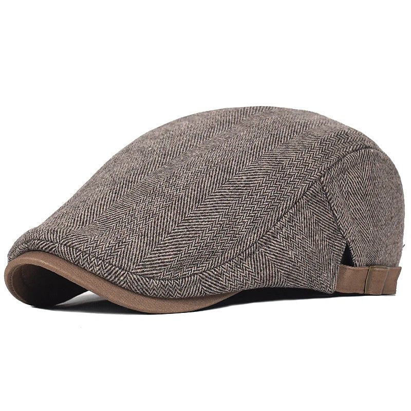 Warm Wool Vintage Striped Beret Gatsby Hat For Winter - Nalani - UK Fashion Clothing and Decor