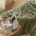 WarmWool | Thick Lambswool Blanket for Winter - Heavyweight Warm Wool Throw Blanket for Bed & Couch, Soft Thermal Plaid for Cold Nights - Nalani - Fashion Clothing and Decor