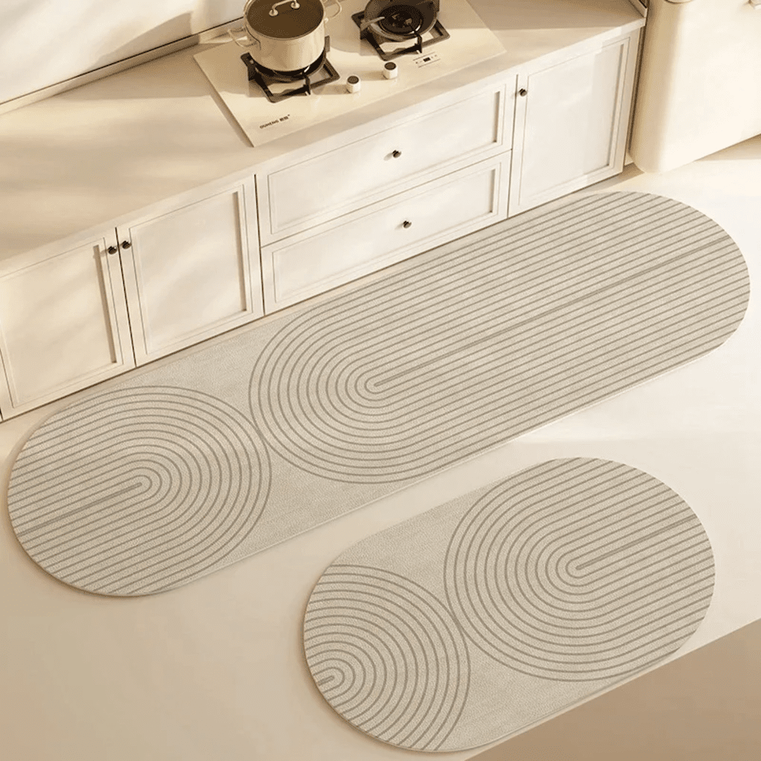 Water Absorbent Kitchen Mat With Anti Slip Back Striped Design - Nalani - UK Fashion Clothing and Decor