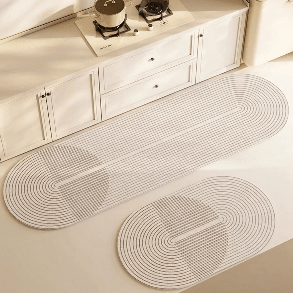 Water Absorbent Kitchen Mat With Anti Slip Back Striped Design - Nalani - UK Fashion Clothing and Decor