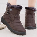 Water Resistant Faux Fur Lined Mid Calf Boots With Side Zipper - Nalani - UK Fashion Clothing and Decor