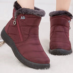 Water Resistant Faux Fur Lined Mid Calf Boots With Side Zipper - Nalani - UK Fashion Clothing and Decor