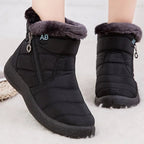 Water Resistant Faux Fur Lined Mid Calf Boots With Side Zipper - Nalani - UK Fashion Clothing and Decor