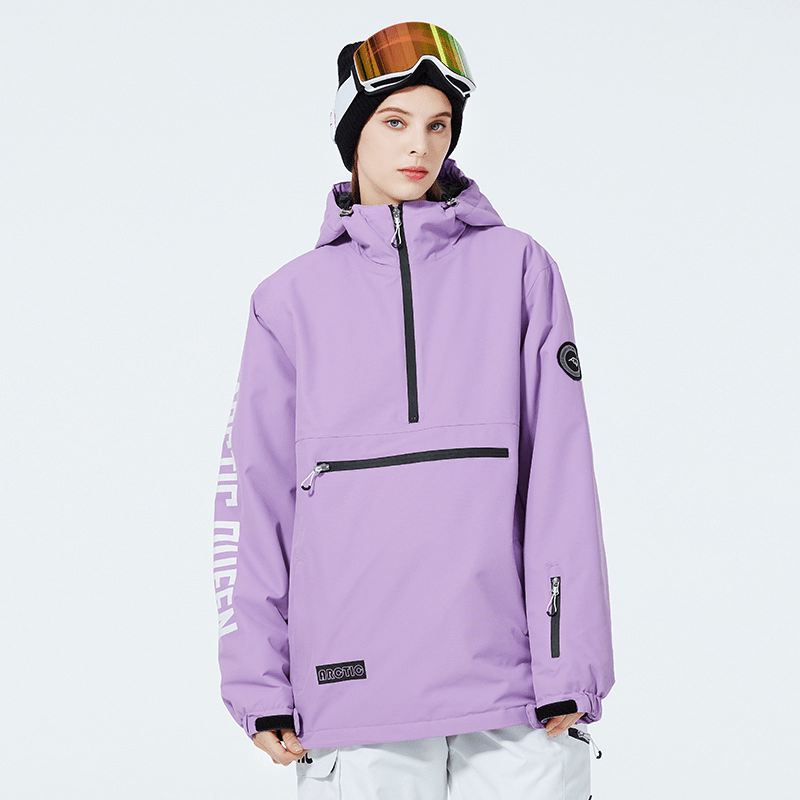 Water Resistant Women Ski Hoodie With Pockets Half Zip Windproof - Nalani - UK Fashion Clothing and Decor