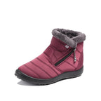 Waterproof Quilted Ankle Boots With Faux Fur Lining And Zipper - Nalani - UK Fashion Clothing and Decor