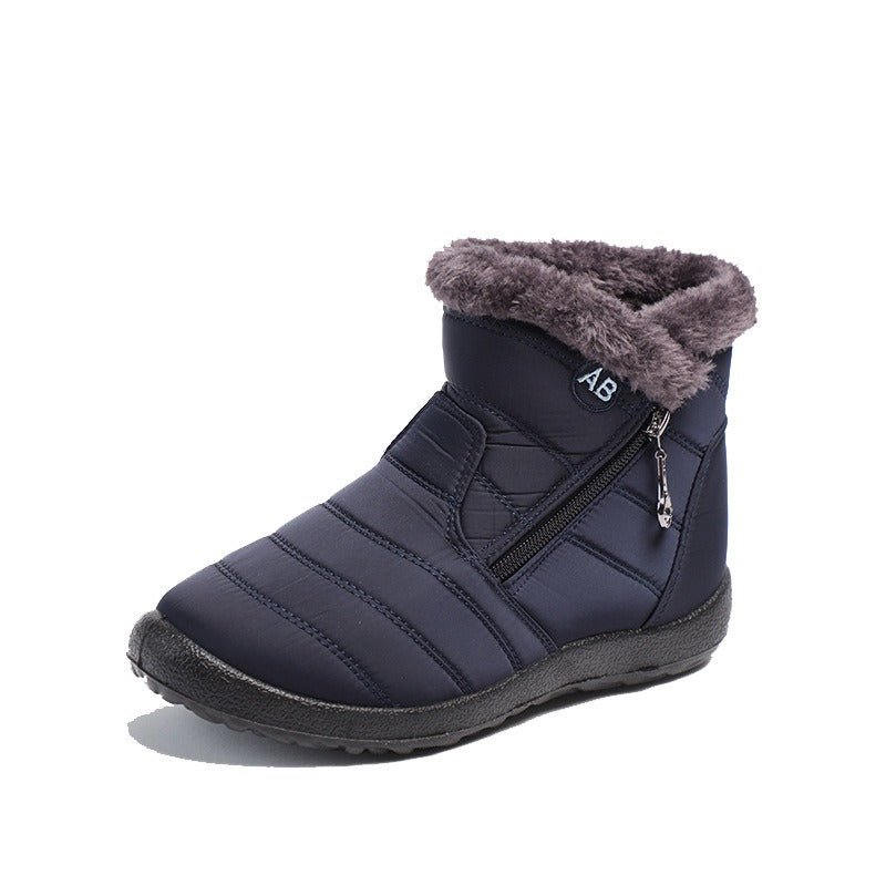 Waterproof Quilted Ankle Boots With Faux Fur Lining And Zipper - Nalani - UK Fashion Clothing and Decor