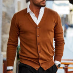 Weaver - Men Cardigan V Neck Button Front Casual Lightweight Knitwear - Nalani - Fashion Clothing and Decor