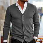 Weaver - Men Cardigan V Neck Button Front Casual Lightweight Knitwear - Nalani - Fashion Clothing and Decor