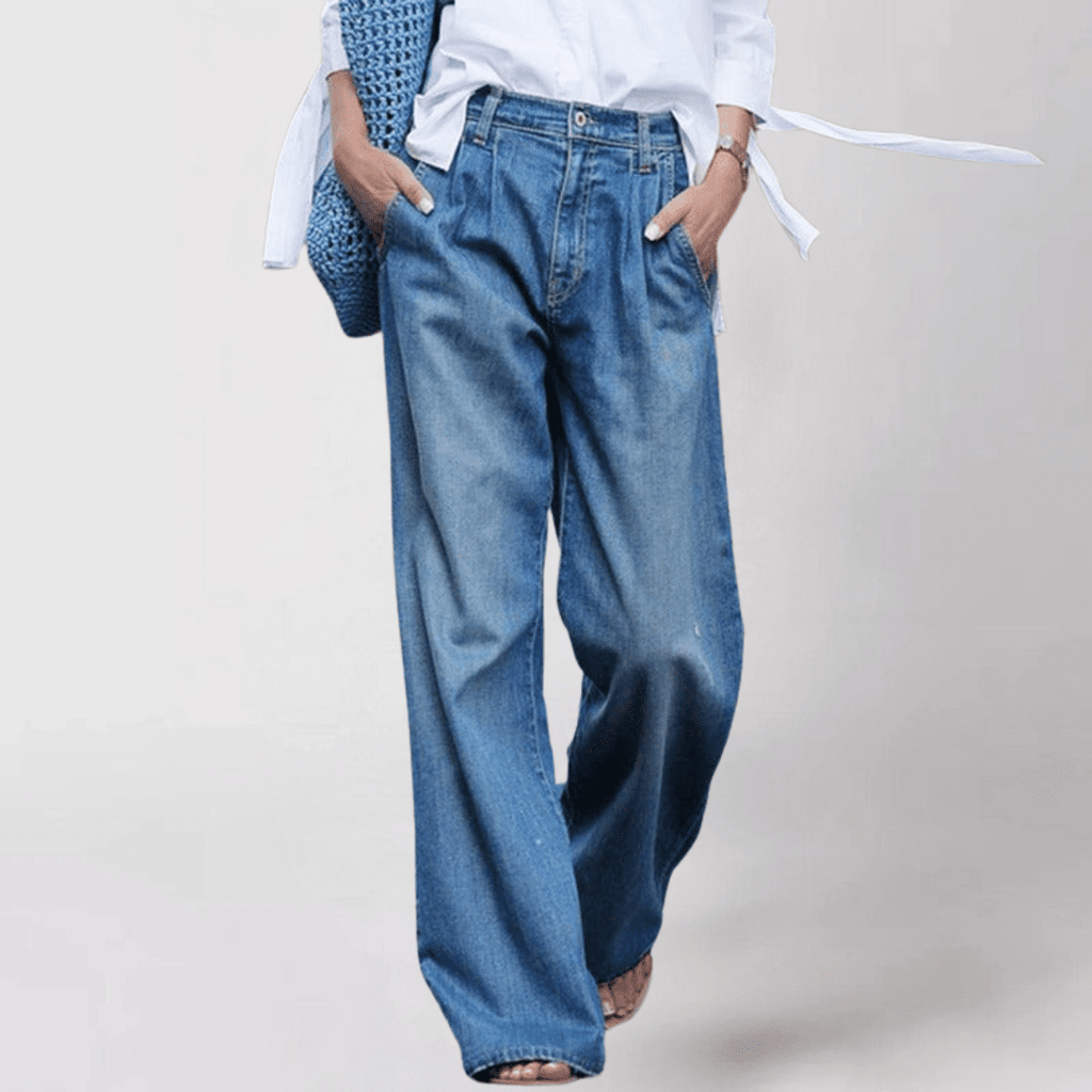 Wide - Leg Comfortable Women's Jeans - Nalani - UK Fashion Clothing and Decor