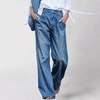 Wide - Leg Comfortable Women's Jeans - Nalani - UK Fashion Clothing and Decor