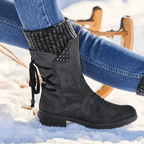 Winter Lace Up Boots For Women Cozy Warm Suede With Traction - Nalani - UK Fashion Clothing and Decor