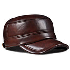 Winter Leather Military British Vintage Cap For Men - Nalani - UK Fashion Clothing and Decor