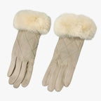 Winter Suede Plaid Gloves With Touchscreen Fleece Lined - Nalani - UK Fashion Clothing and Decor