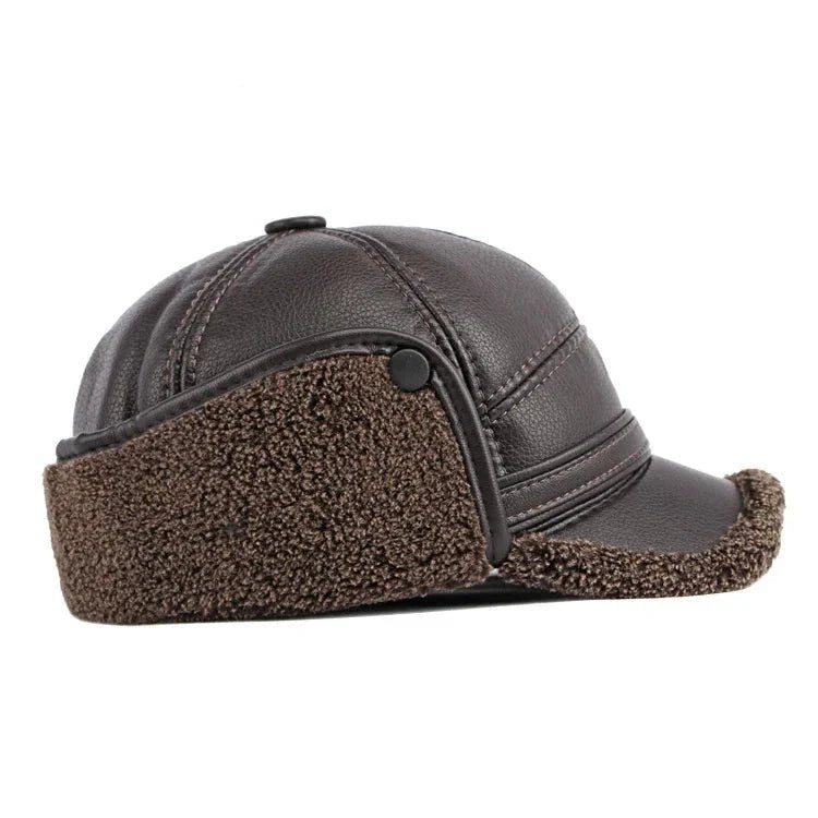 Winter Warm Earwarmer Windproof Faux Leather Bomber Hat - Nalani - UK Fashion Clothing and Decor