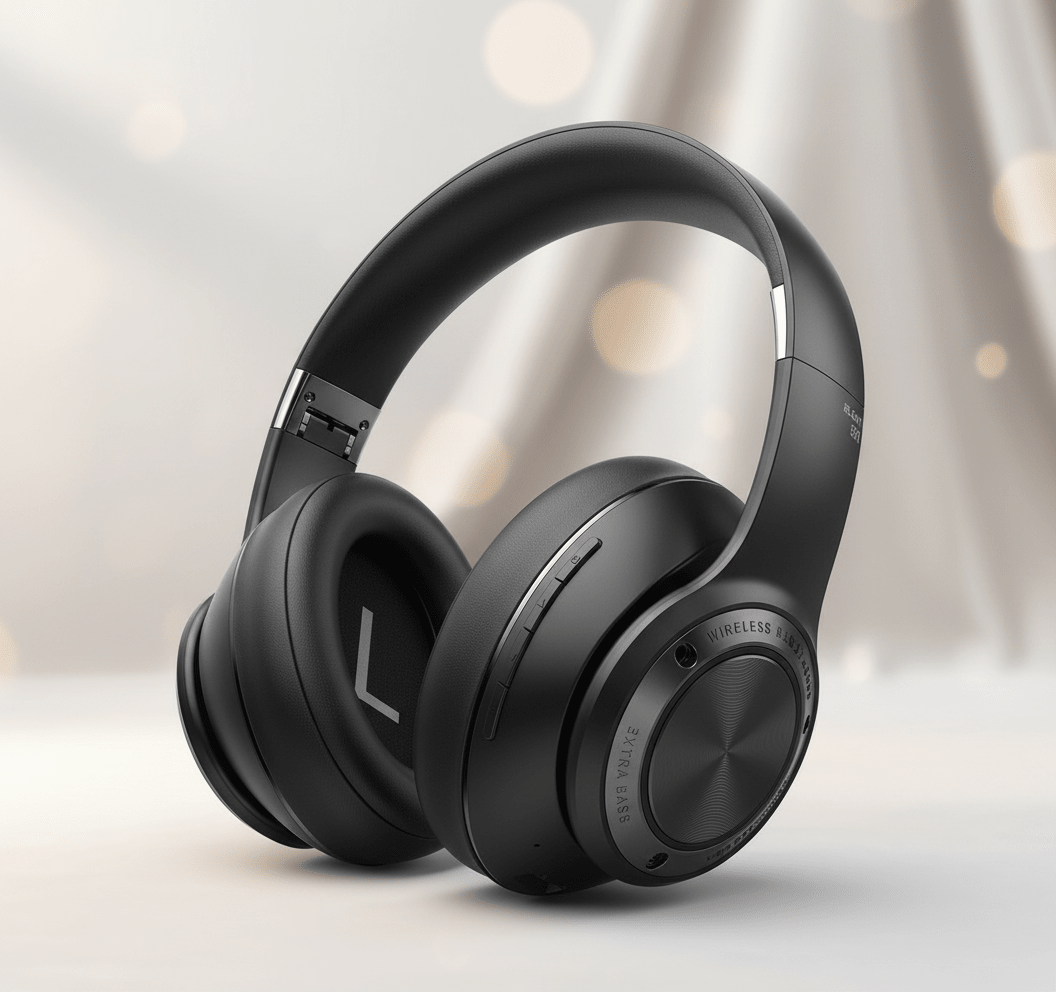 Wireless Headphones – Foldable Over-Ear Bluetooth Headphones with Active Noise Cancelling, Deep Bass, 30h Battery – SoundFold - Nalani - Fashion Clothing and Decor