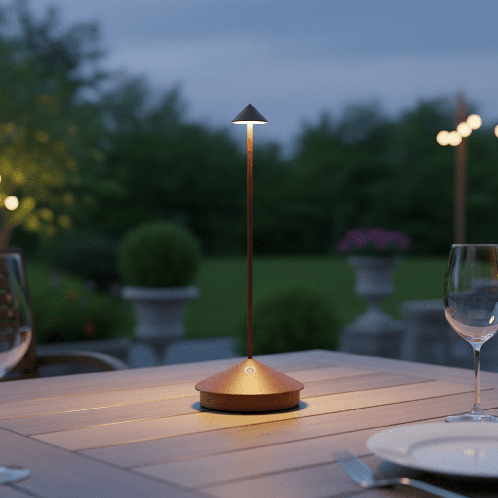 Wireless LED Table Lamp – Cordless Rechargeable Dimmable Lamp for Dining Table, Nightstand & Patio, Aluminum – ModernLumin - Nalani - Fashion Clothing and Decor