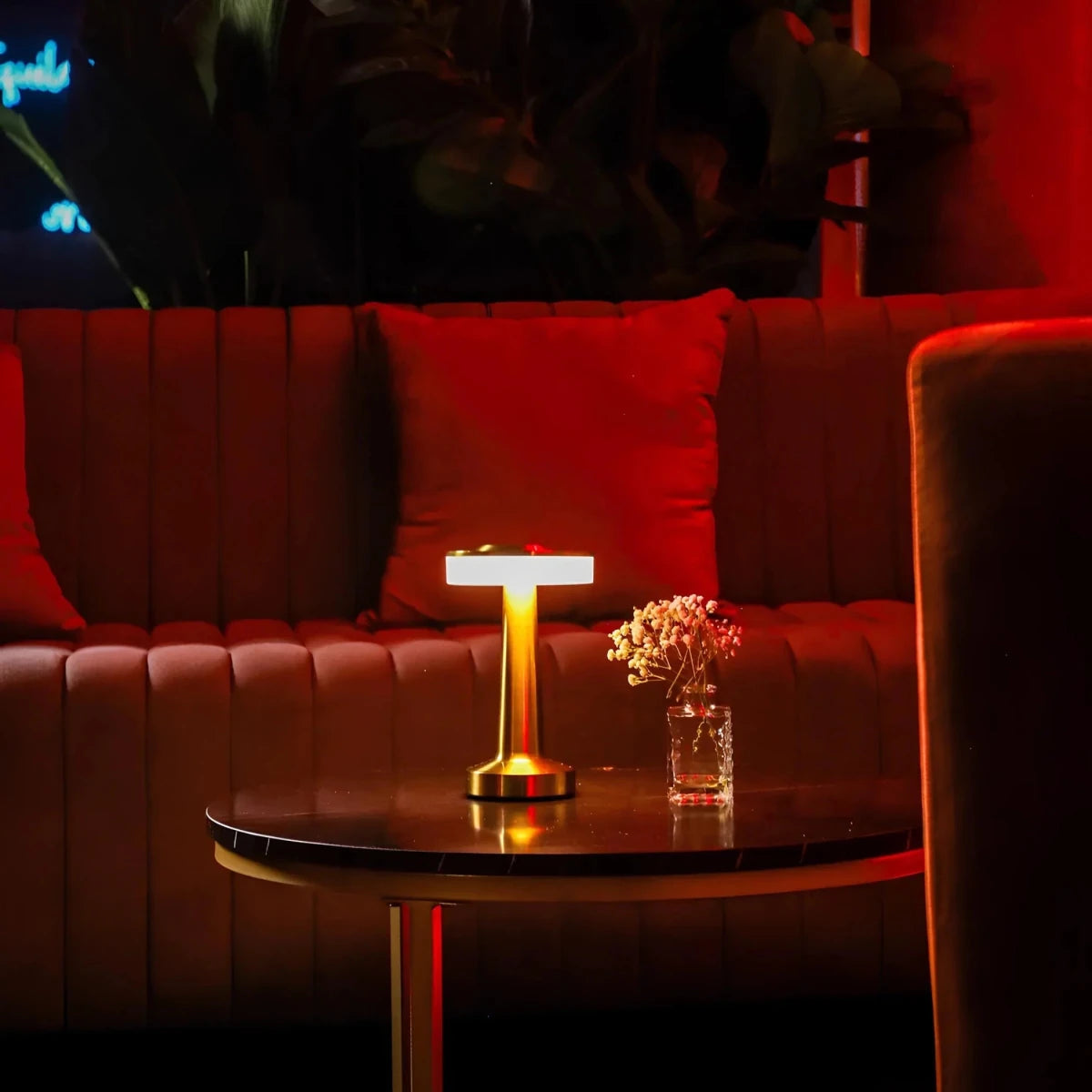 Wireless Retro Table Lamp – Cordless Rechargeable LED Lamp, Dimmable with 3 Color Temperatures, Metal Bar & Restaurant Lamp – LumiBar - Nalani - Fashion Clothing and Decor