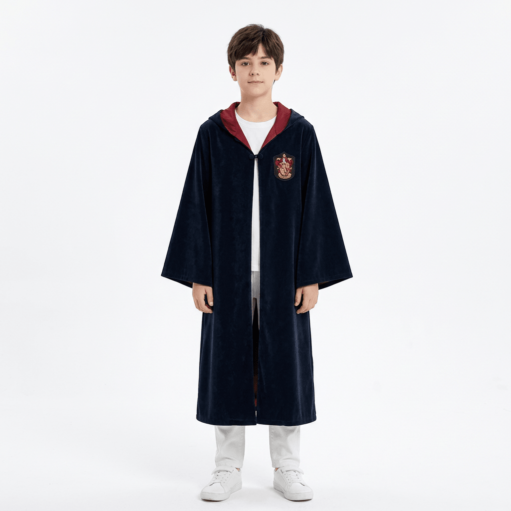 Wizard Costume with Robe, Wand, Scarf, Tie & Glasses – Wizard School Halloween Costume for Kids & Adults - Nalani - Fashion Clothing and Decor