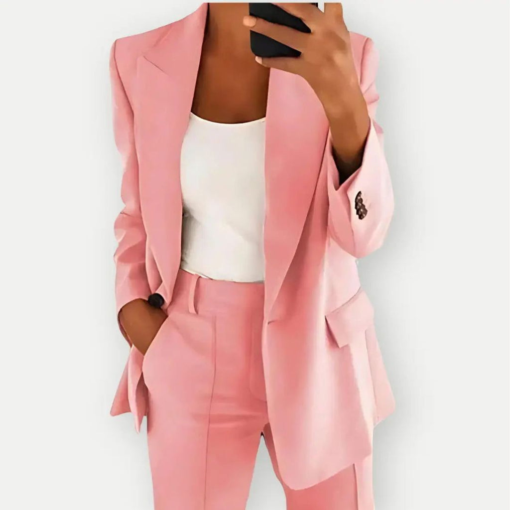 Women Blazer And Pants Suit Set For Work Office Two Piece - Nalani - UK Fashion Clothing and Decor