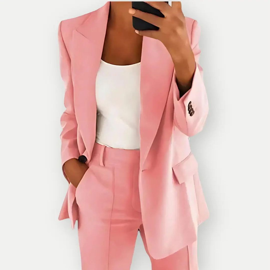 Women Blazer And Pants Suit Set For Work Office Two Piece - Nalani - UK Fashion Clothing and Decor