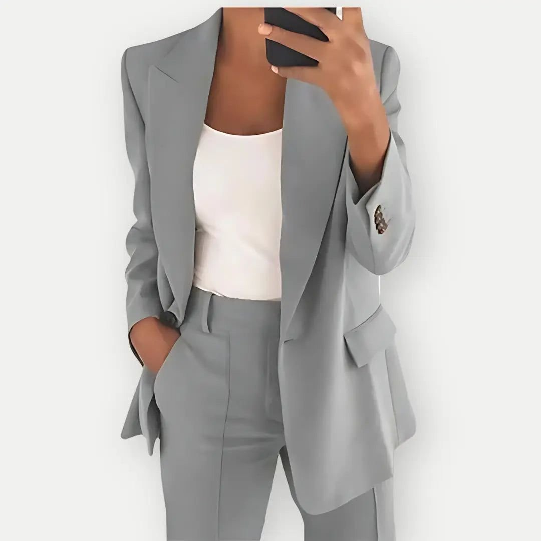 Women Blazer And Pants Suit Set For Work Office Two Piece - Nalani - UK Fashion Clothing and Decor