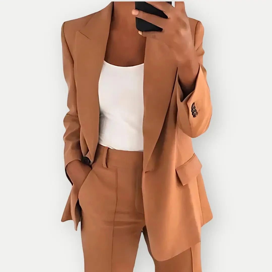 Women Blazer And Pants Suit Set For Work Office Two Piece - Nalani - UK Fashion Clothing and Decor