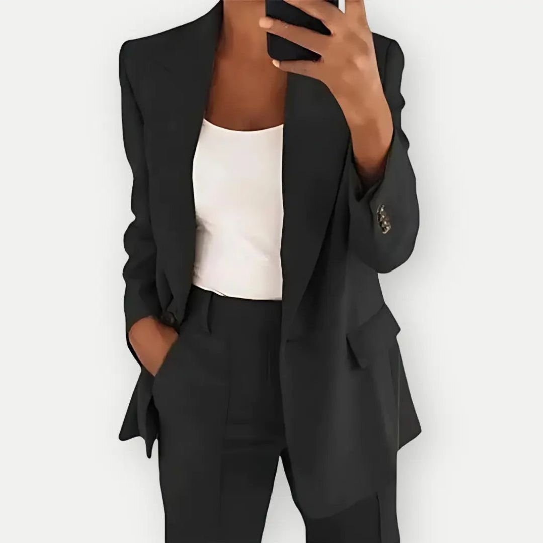 Women Blazer And Pants Suit Set For Work Office Two Piece - Nalani - UK Fashion Clothing and Decor