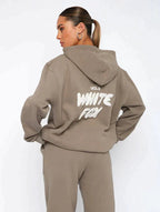 Women Cotton Blend Tracksuit Loose Fit Comfort Casual Wear - Nalani - UK Fashion Clothing and Decor
