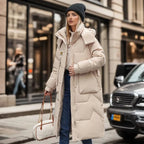 Women Long Winter Parka With Hood Thick Padded Jacket - Nalani - UK Fashion Clothing and Decor