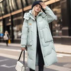 Women Long Winter Parka With Hood Thick Padded Jacket - Nalani - UK Fashion Clothing and Decor
