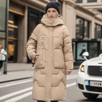 Women Long Winter Parka With Hood Thick Padded Jacket - Nalani - UK Fashion Clothing and Decor