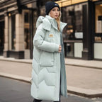 Women Long Winter Parka With Hood Thick Padded Jacket - Nalani - UK Fashion Clothing and Decor